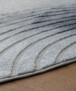 Dywan okrągły skandynawski - Contour Curve szary - close up, thumbnail