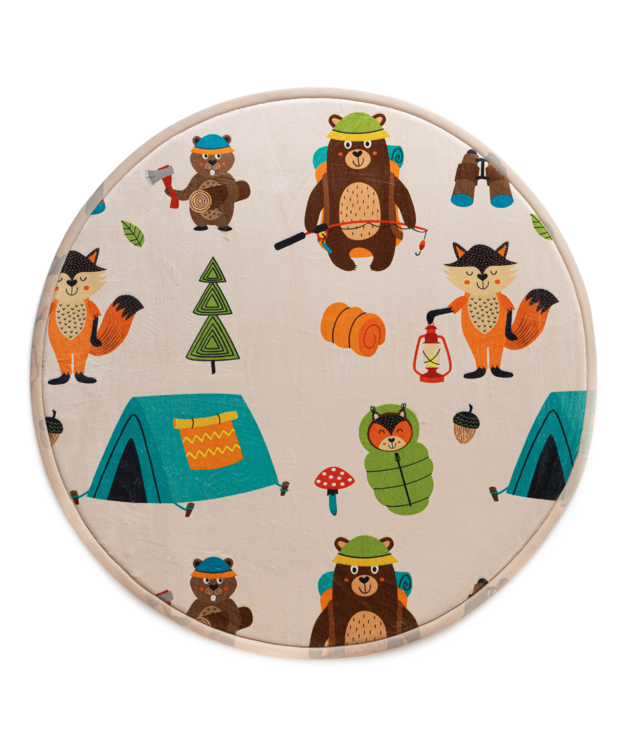 Mata do zabawy okrągła - Pluffy Forest animals multi - overzicht Mata do zabawy okrągła - Pluffy Forest animals multi - overzicht