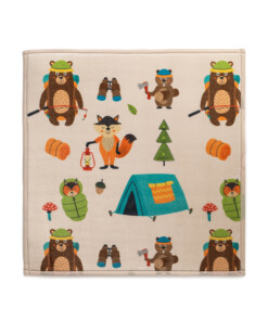 Dywan do zabawy kwadratowy - Pluffy Forest animals multi - overzicht Dywan do zabawy kwadratowy - Pluffy Forest animals multi - overzicht
