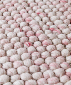 Dywan okrągły wełniany - Fjell kremowo/różowy - close up, thumbnail Dywan okrągły wełniany - Fjell kremowo/różowy - close up, thumbnail