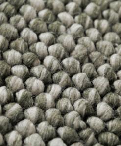 Dywan okrągły wełniany - Fjell oliwkowy - close up, thumbnail Dywan okrągły wełniany - Fjell oliwkowy - close up, thumbnail