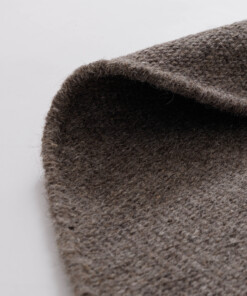 Dywan okrągły wełniany - Grund taupe - close up, thumbnail