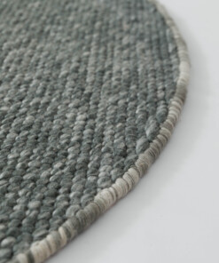 Dywan okrągły wełniany - Silvull zielony - close up, thumbnail