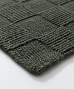 Dywan wełniany - Tavle zielony - close up, thumbnail Dywan wełniany - Tavle zielony - close up, thumbnail