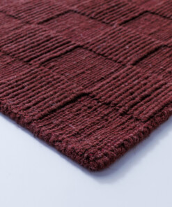 Dywan wełniany - Tavle burgund - close up, thumbnail Dywan wełniany - Tavle burgund - close up, thumbnail