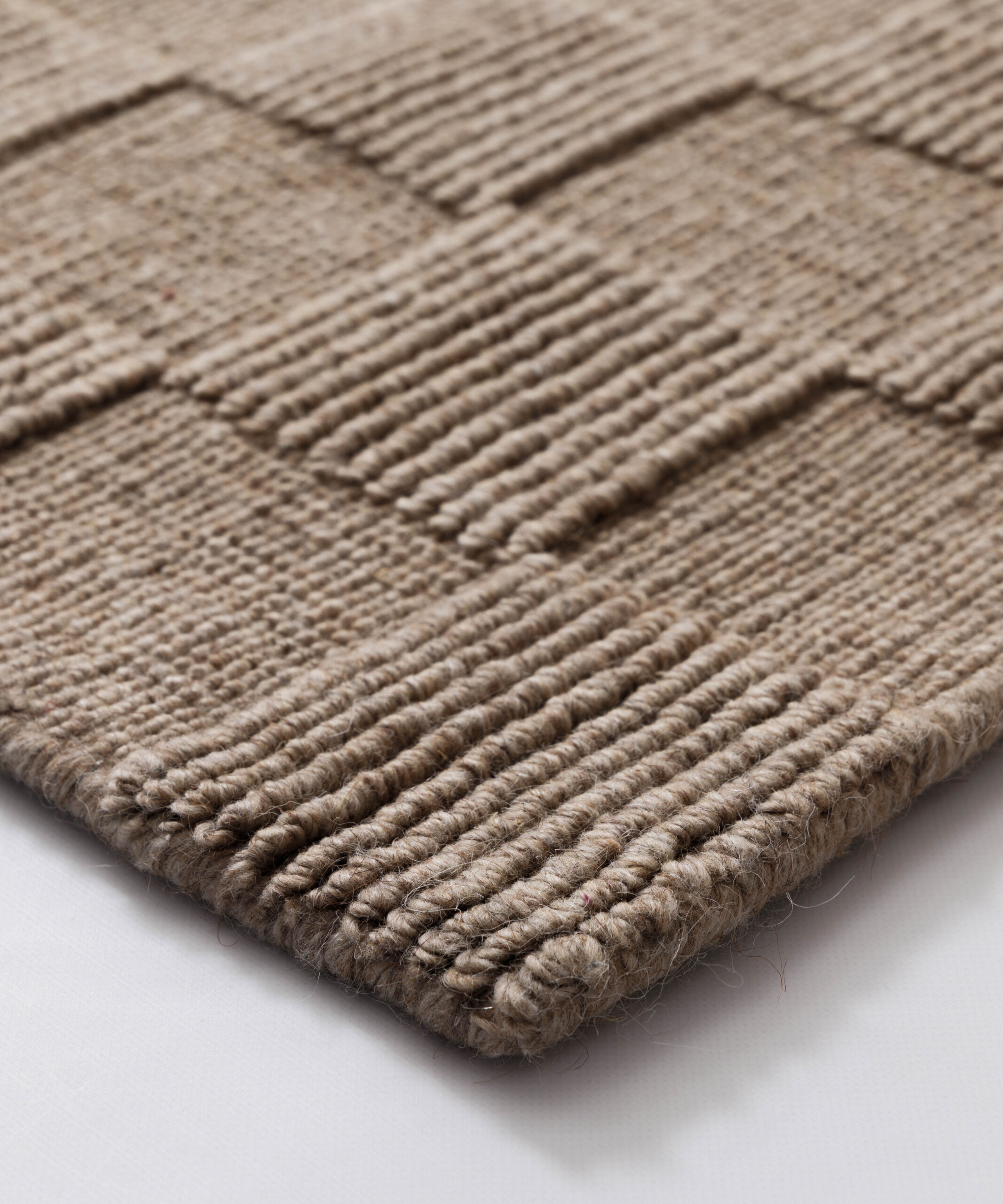 Dywan wełniany - Tavle taupe - close up Dywan wełniany - Tavle taupe - close up