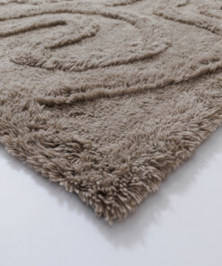 Dywan designerski - Tjørne Bris taupe - close up, thumbnail